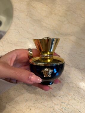 Versace Deep Blue and Gold Decorative Vase Dylan Blue